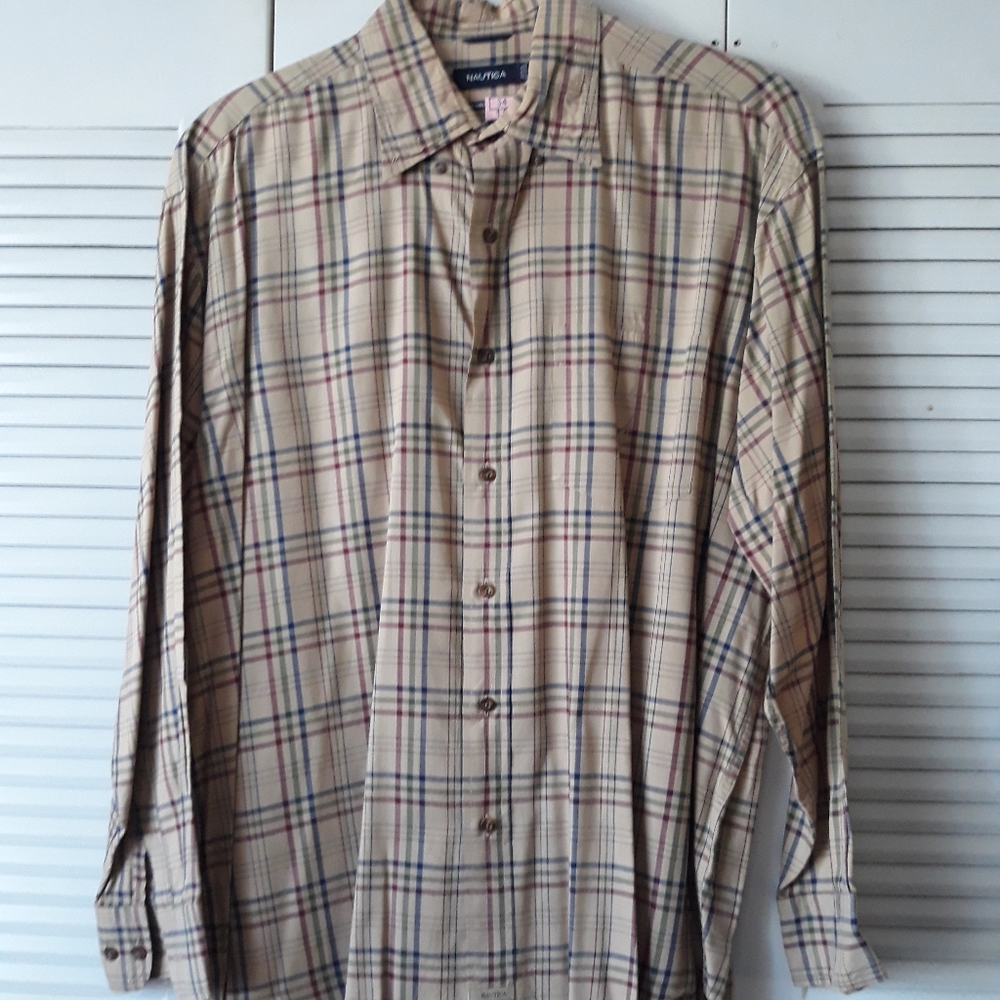 Nautica men's long sleeve shirt, size XL.